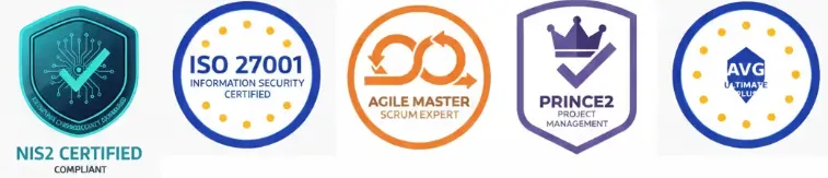 Professionele certificeringen van Johan Ong – ISO 27001 informatiebeveiliging, Agile Master, Prince2 projectmanagement, AVG/GDPR compliance en NIS2-richtlijn gereedheid voor interim opdrachten bij de overheid