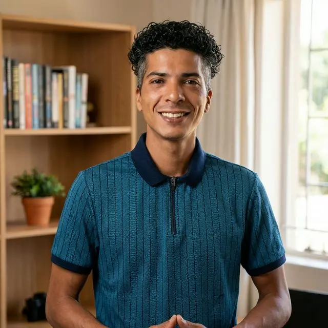 Portret van Johan Ong, ervaren ICT-specialist en software developer in Utrecht, glimlachend in een kantooromgeving.